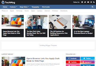 TechMag Blogger Template Premium Free download