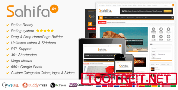 Share Free Theme WordPress Sahifa V3.0.4 - Responsive