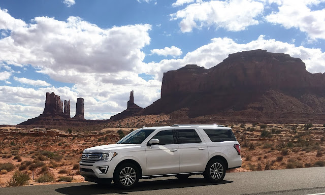 2018 Ford Expedition Max front/side view in Monument Valley, Utah