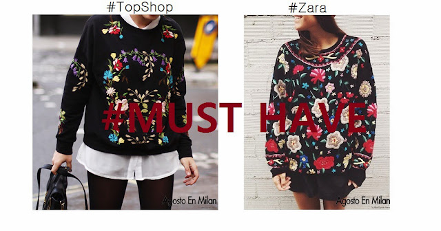 sweater flowers must have Topshop Zara