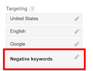 cara menggunakan google keyword planner negative keywords