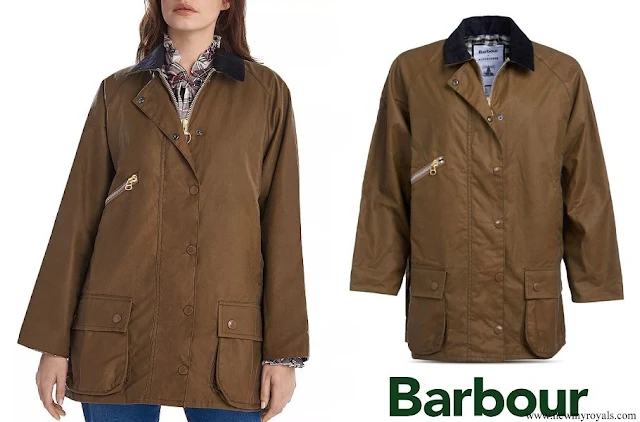 The Princess of Wales wore Barbour Alexa Chung Edith Wax Jacket Sand