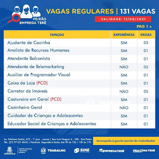 oportunidades de emprego em Teresópolis