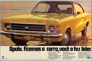 propaganda Chevrolet Opala - 1975, Opala 75, GM anos 70, Chevrolet década de 70, carros Chevrolet anos 70, Oswaldo Hernandez