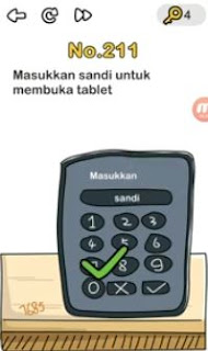 Masukkan Sandi Untuk Membuka Tablet Brain Out