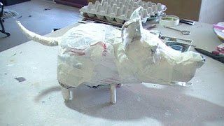 Paper Clay Cartoon Dog Sculpture