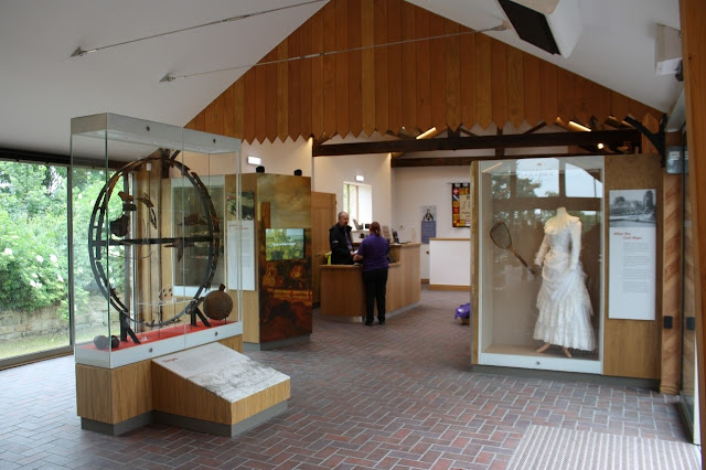 Display cases in the current layout of the Visitor Centre at Pontefract Castle