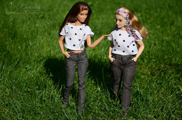 Handmade realistic jeans for Barbie Made To Move dolls