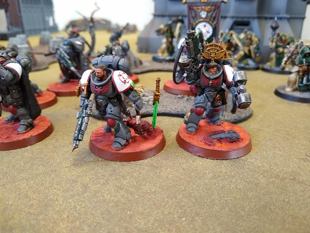 Warhammer 40k battle report - Crucible of War - Rescue - 2000 points - Dark Angels, Primaris Vanguard, Imperial Knights and Assassins vs Thousand Sons and Black Legion.