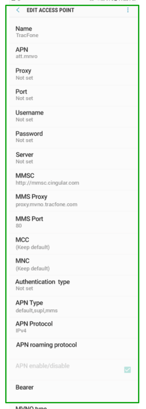 APN Settings for TracFone