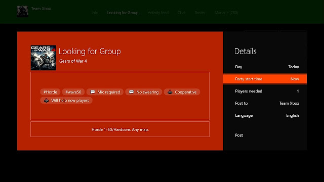 Xbox Looking for Group