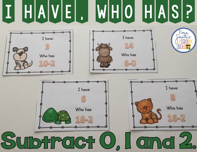 This I Have, Who Has? Subtraction Facts Includes Teacher Directions, Teacher Answer Key and 20 Subtraction Doubles Cards. Perfect for REVIEW! Whole class lessons, tutoring, small RTI groups, all sorts of great ways to use these I Have, Who Has? Subtraction Facts Cards.