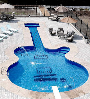 Resultado de imagen de guitarra electrica piscina