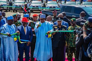 2023 General Elections: President Buhari commissions operational vehicles, crowd control equipment, computers,others