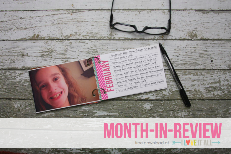 Month-In-Review Mini Album Download | iloveitallwithmonikawright.com