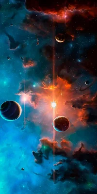 Planetas no Espaço Wallpaper Celular