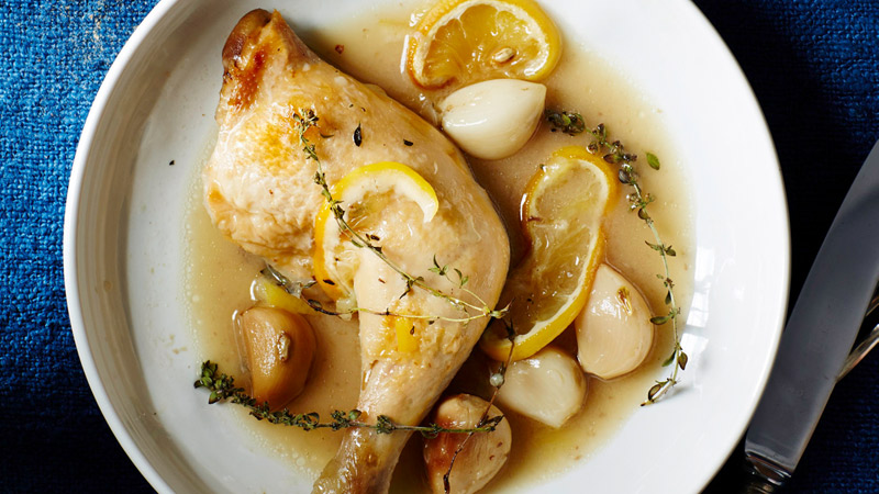 Slow-Cooker Chicken with 20 Cloves of Garlic