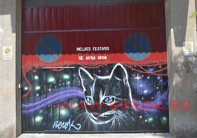 Graffiti persiana Gato negro