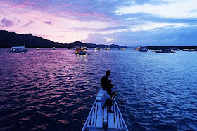 Dusk colours at Kalong Island, Labuan Bajo, Indonesia