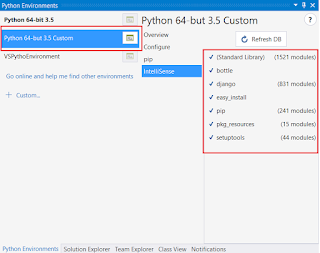 IntelliSence Unknow in Python for Visual Studio