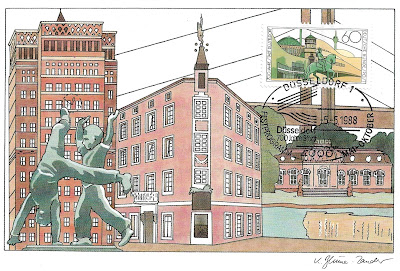 Carte maximum "les 700 ans de Düsseldorf" - Allemagne 1988