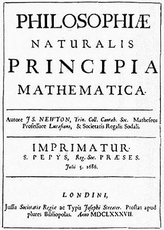 ニュートン著「プリンキピア」の表示