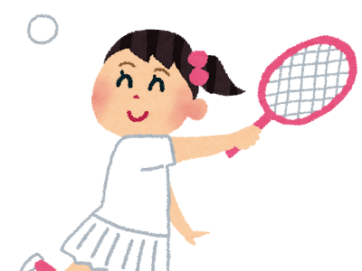 ソフトテニス テニス 部 イラスト 211019