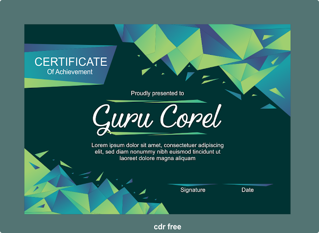 Download template sertifikat bisa di edit coreldraw