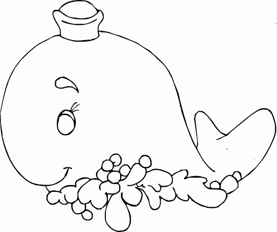 Mewarnai Gambar Ikan Paus Betina
