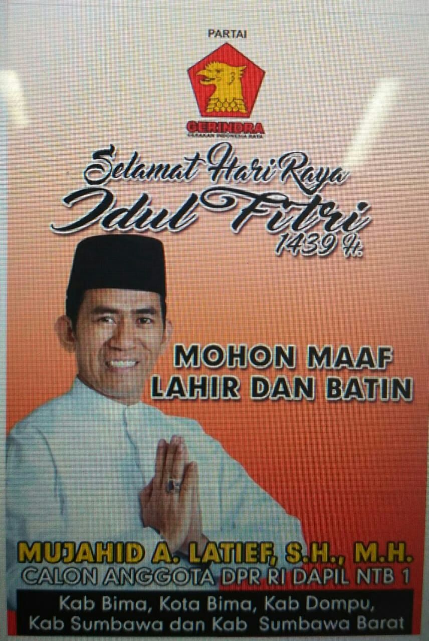 Iklan Ucapan Selamat Idul Fitri Mujahidin A Latief SH MH Media NTB