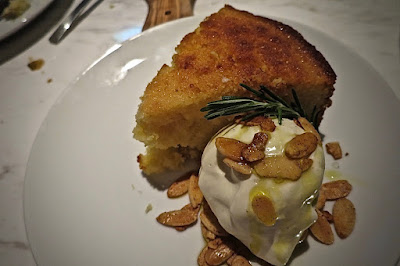 Lollapalooza, lemon semolina cake with rosemary ice cream