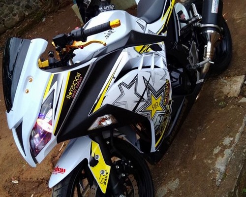 Modifikasi ninja 250 fi mono rr karbu hijau merah putih 