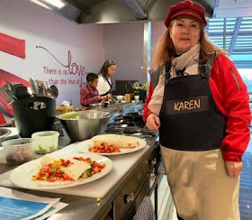 Proud lady with her Taco meals at The Good Food Studio 