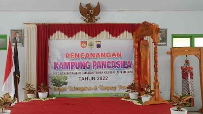 Pencanangan Kampung Pancasila Desa Banjardawa, Kec.Taman, Kab.Pemalang Tahun 2022..