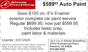 Coupon $599.95 Auto Paint Sale March 2020
