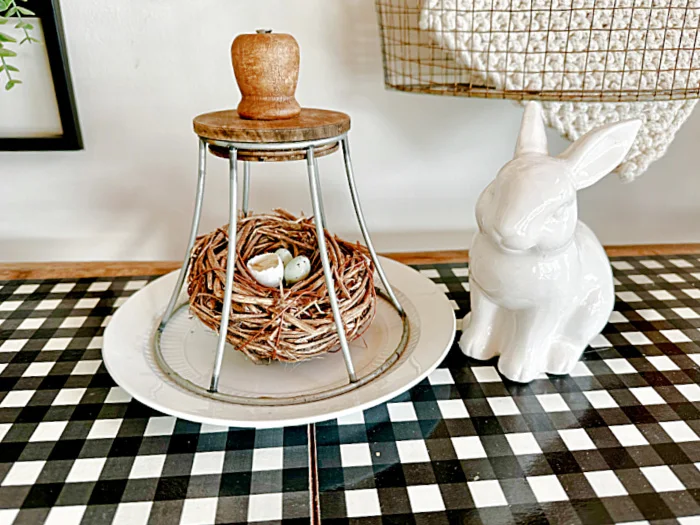 lampshade cloche and bunny