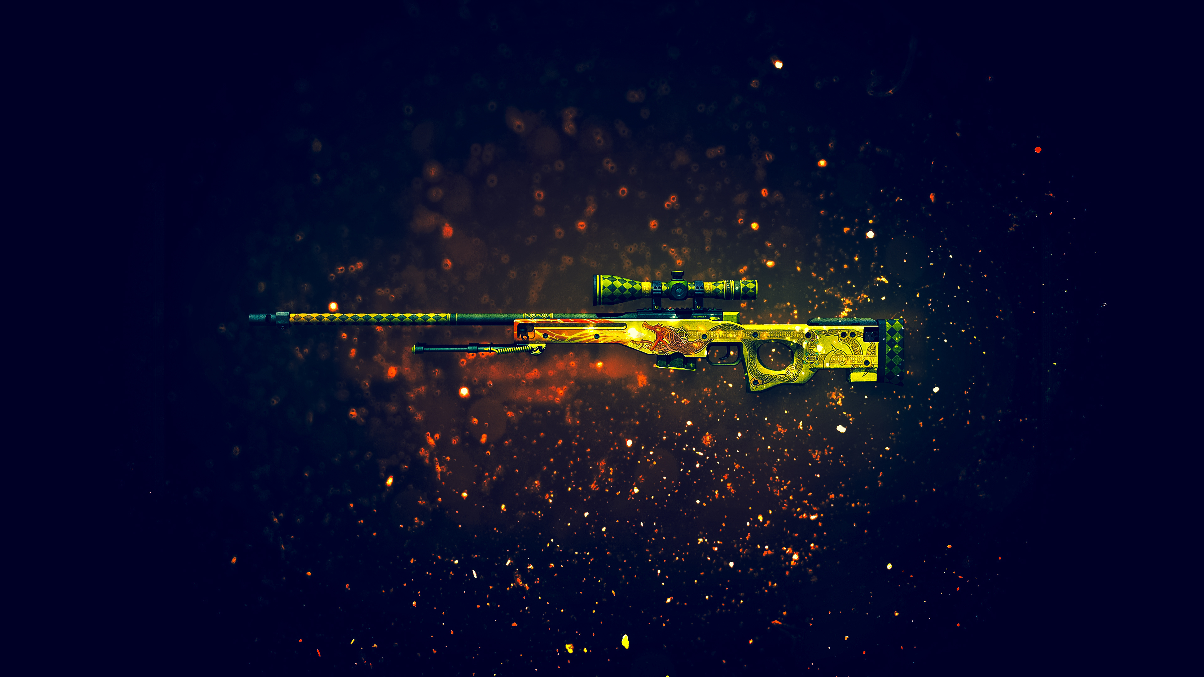 CS:GO, AWP, Dragon Lore, Skin, 4K, 3840x2160, #38 Wallpaper