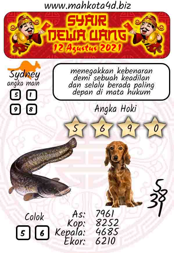 Syair Prediksi Togel Sydney - SDY Kamis, 12 - Agustus - 2021
