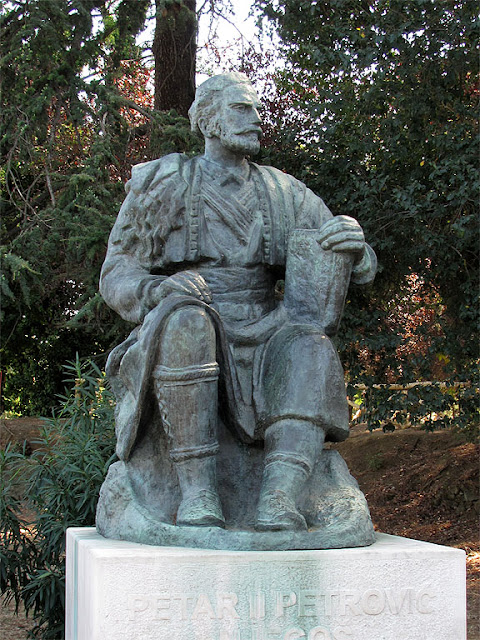 Statue of Petar II Petrović-Njegoš by Sreten Stojanović, Piazzale Paolina Borghese, Villa Borghese gardens, Rome