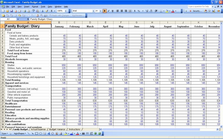 Microsoft Excel Templates: 9+ Excel Budget Worksheet Template