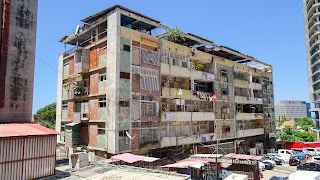 Dirty balcony on colonial buildings