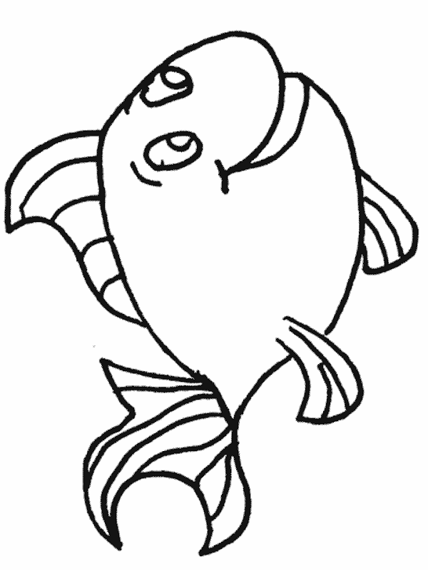 Line Drawing :: Clip Art :: Fish :: Fish in the Water title=