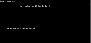 Contoh Penggunaan gotoXY dalam Dev C++ dan CodeBlock