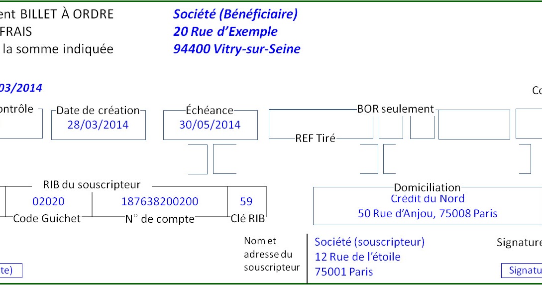 Billet à ordre escompte