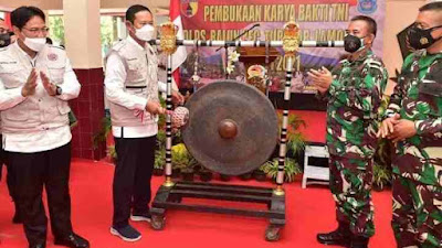 Pembukaan Karya Bhakti TNI Tahun 2021 Di Desa Balun Kabupaten Lamongan