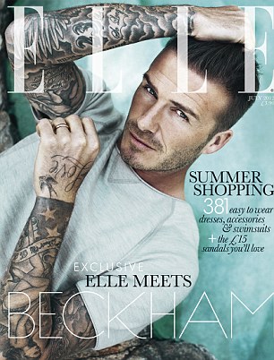 David Beckham Covers Elle UK June 2012