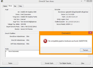 Overwatch No Compatible Graphics Hardware Was Found