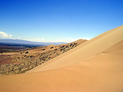 Singing sand dune in Altyn-Emel National Park, Almaty Province, Kazakhstan
