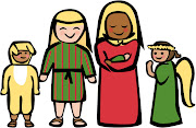 బహుమతులెన్నో పంచినరోజు (cartoon style holy family clipart )