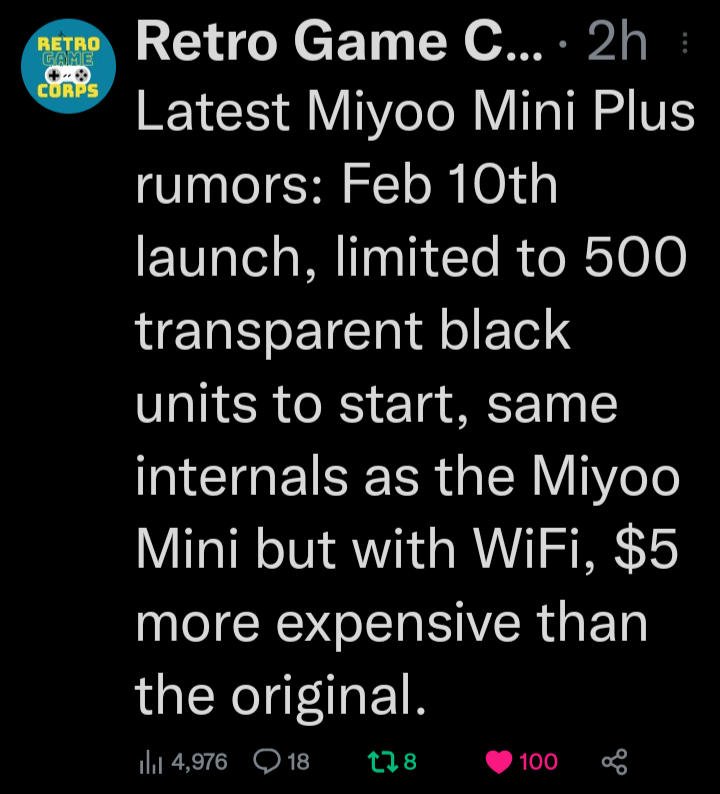 Miyoo Mini Plus Launch Date: February 10